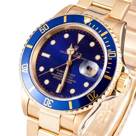 rolex submariner blue gold price|rolex submariner gold for sale.